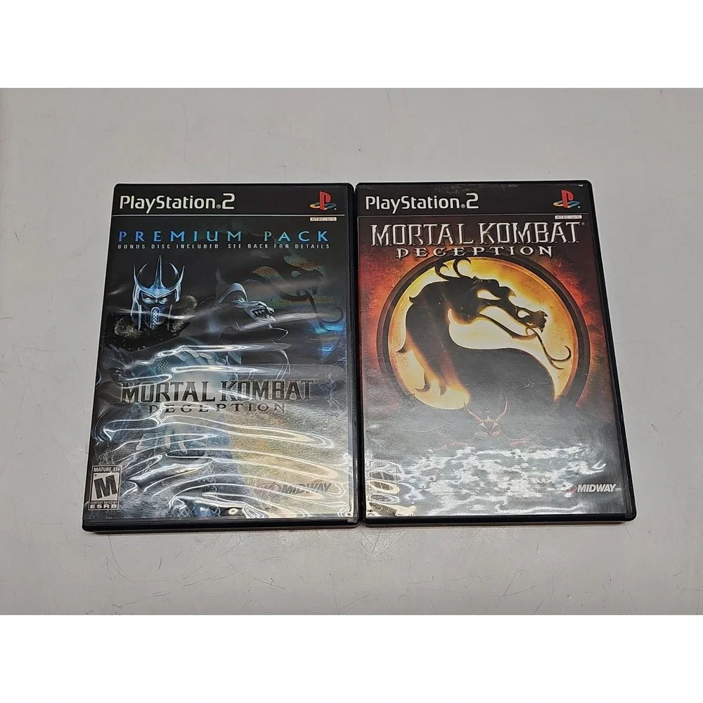 Mortal Kombat Deception Premium Pack (PlayStation 2, PS2 2004) CIB **No Card